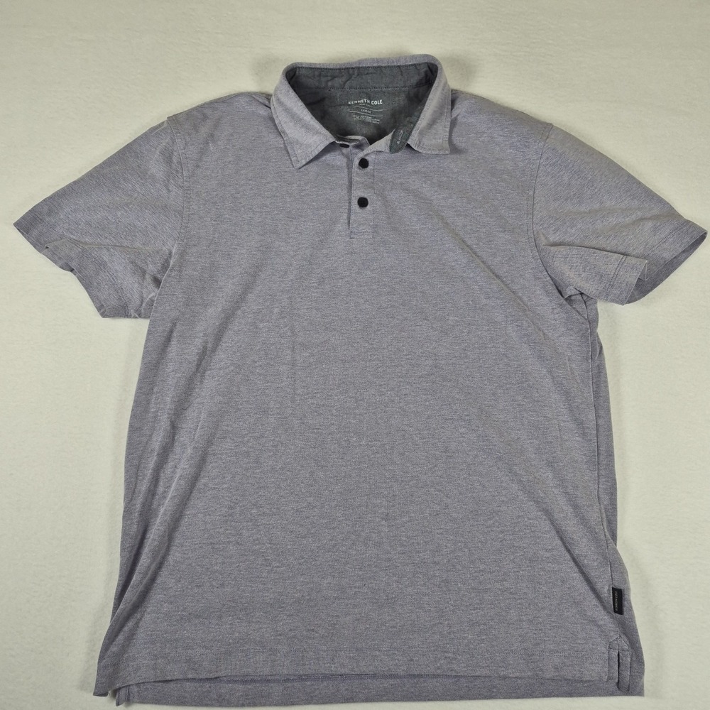 Kenneth Cole Polo Men's Size Large Purple Short Sleeve Heathered